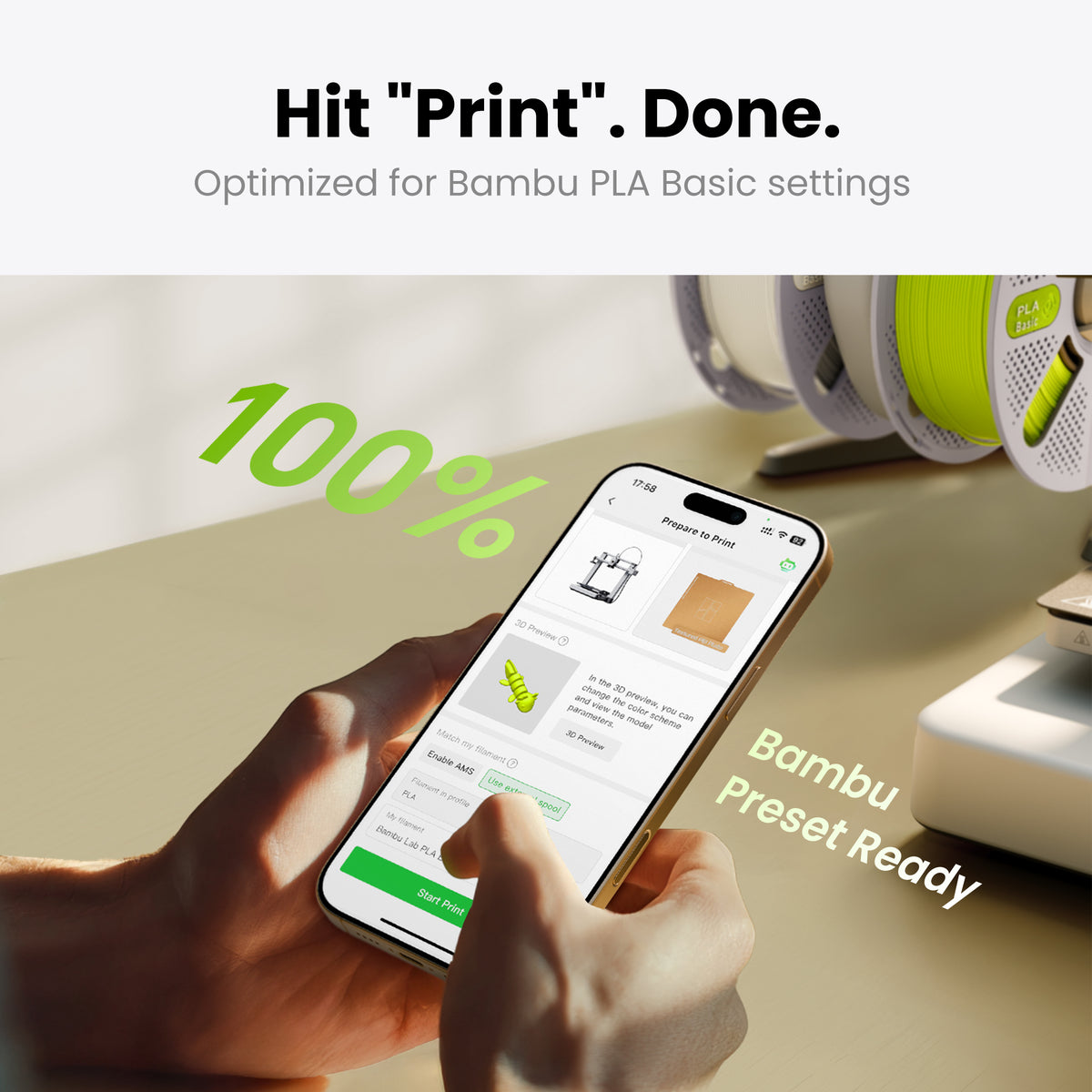 MarsWork PLA Basic optimized for Bambu PLA Basic settings