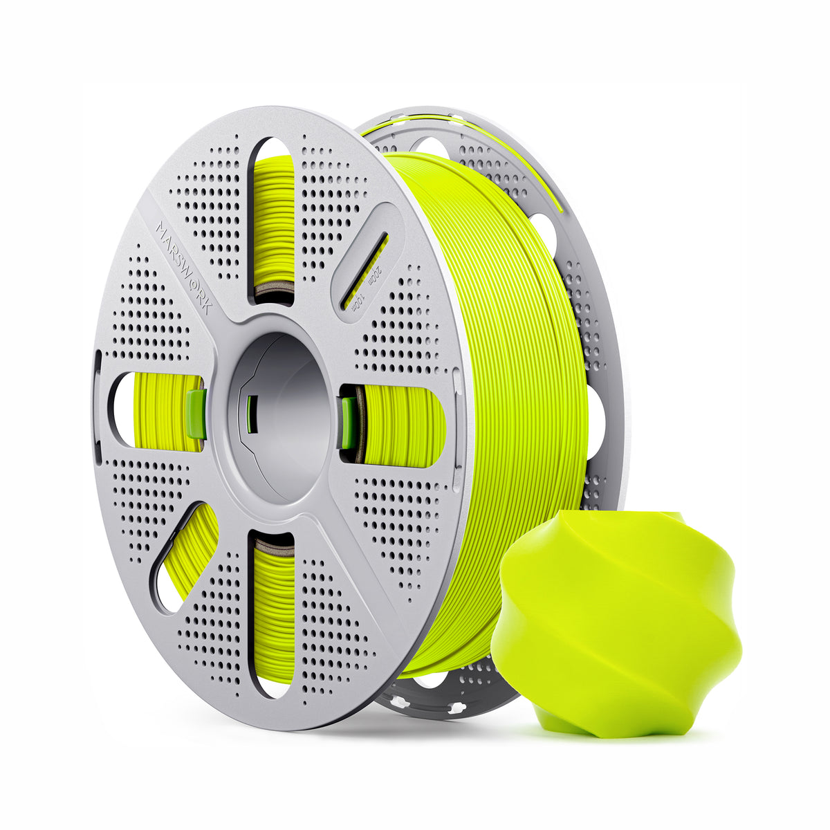 Marswork PLA Basic Filament Bright Green With Spool 1.75mm