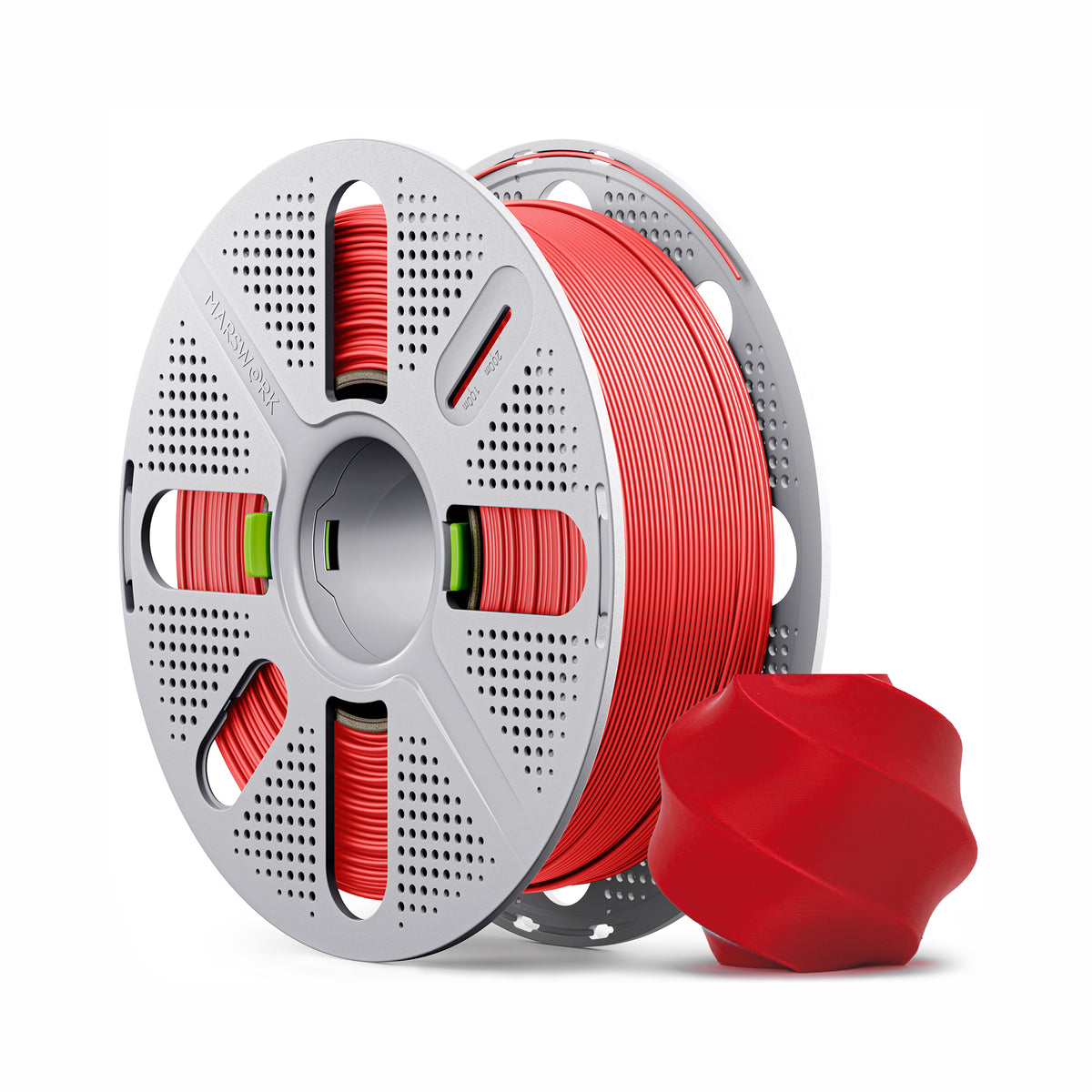 Marswork PLA Basic Filament Red With Spool 1.75mm