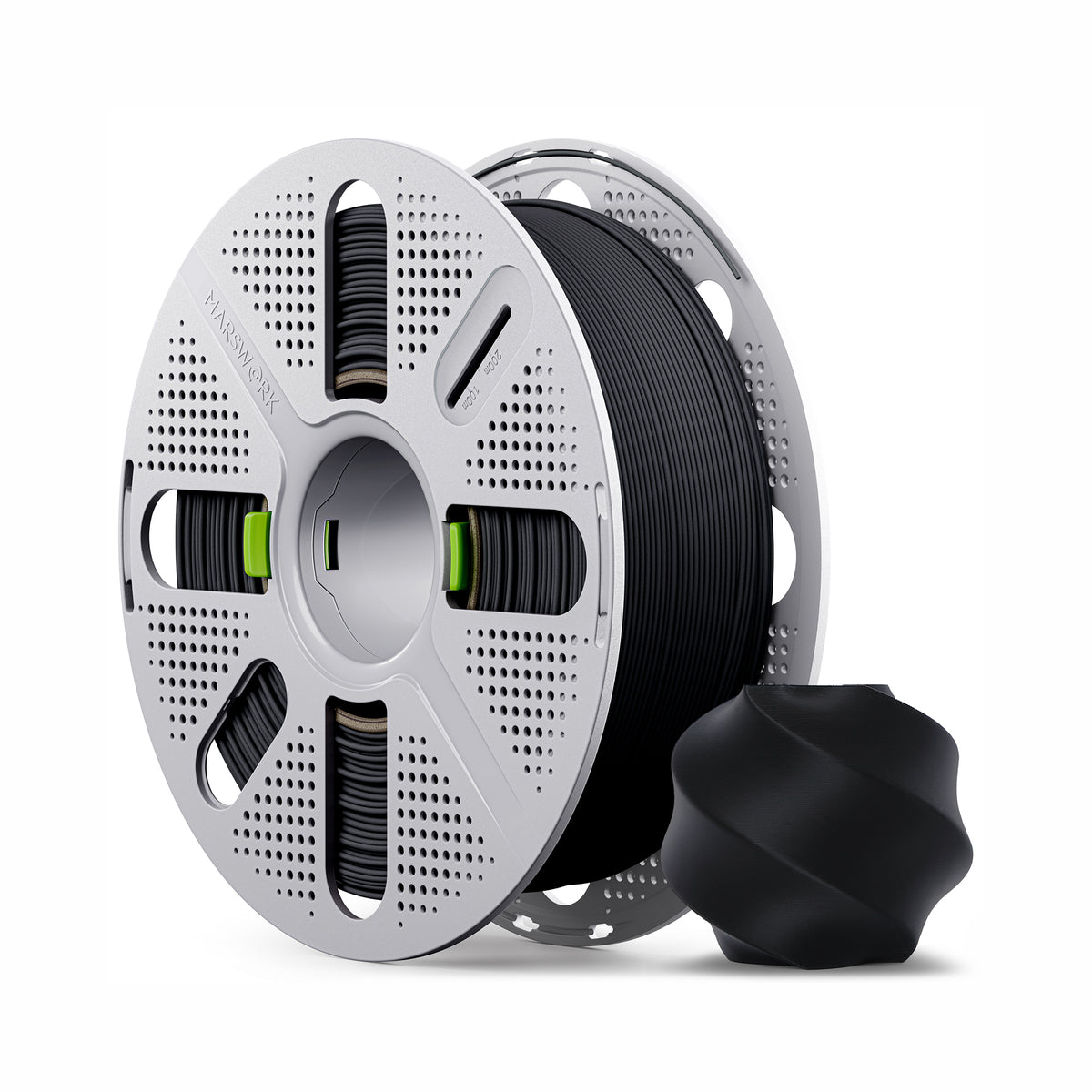 Marswork PLA Matte Filament Black with Spool 1.75mm