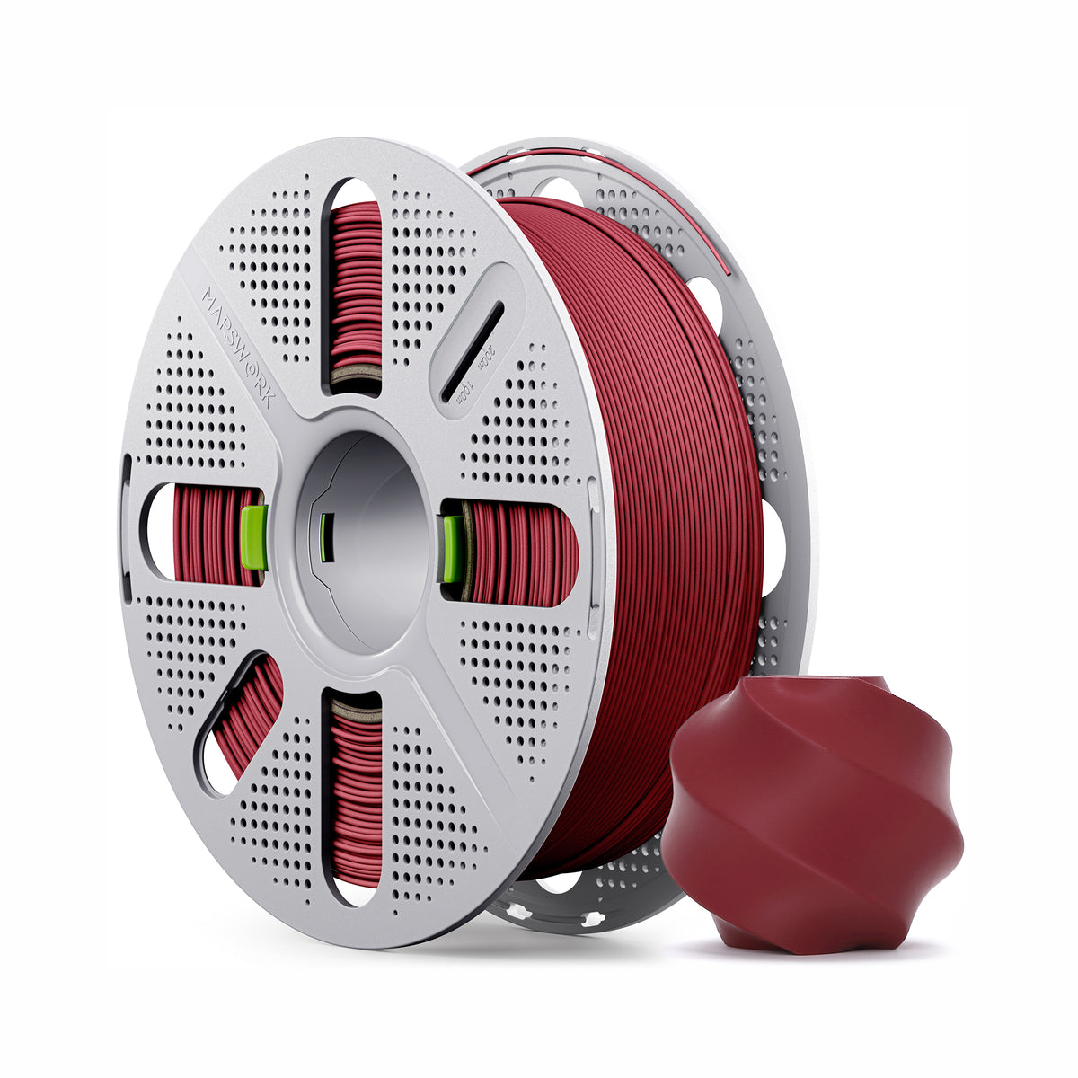 Marswork PLA Matte Filament Burgundy with Spool 1.75mm