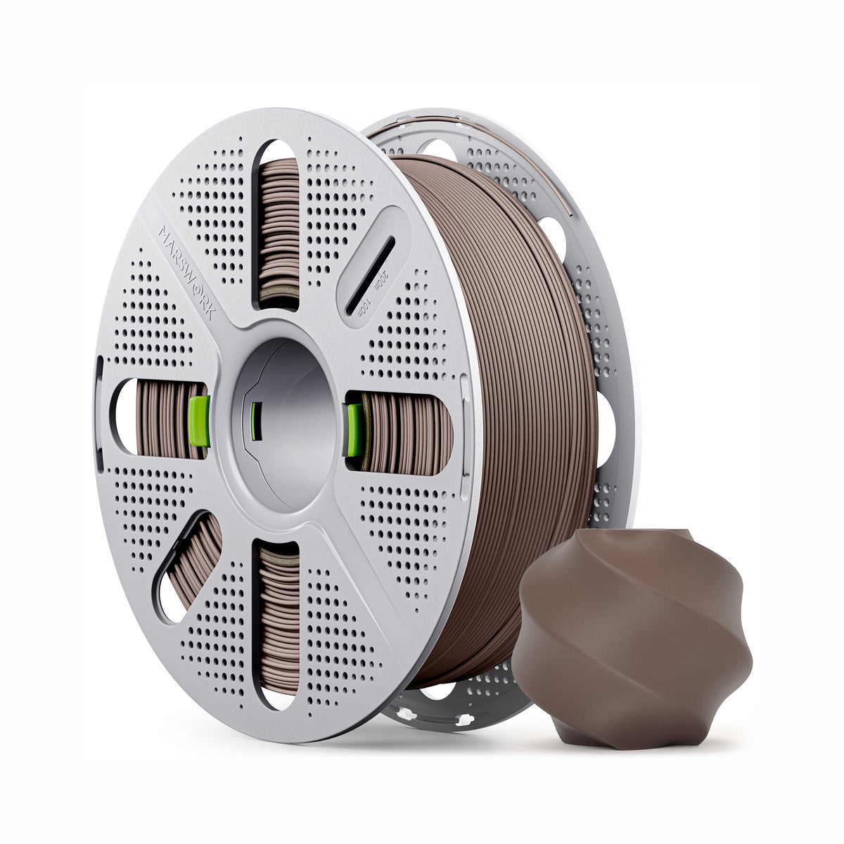 Marswork PLA Matte Filament Dark Brown with Spool 1.75mm