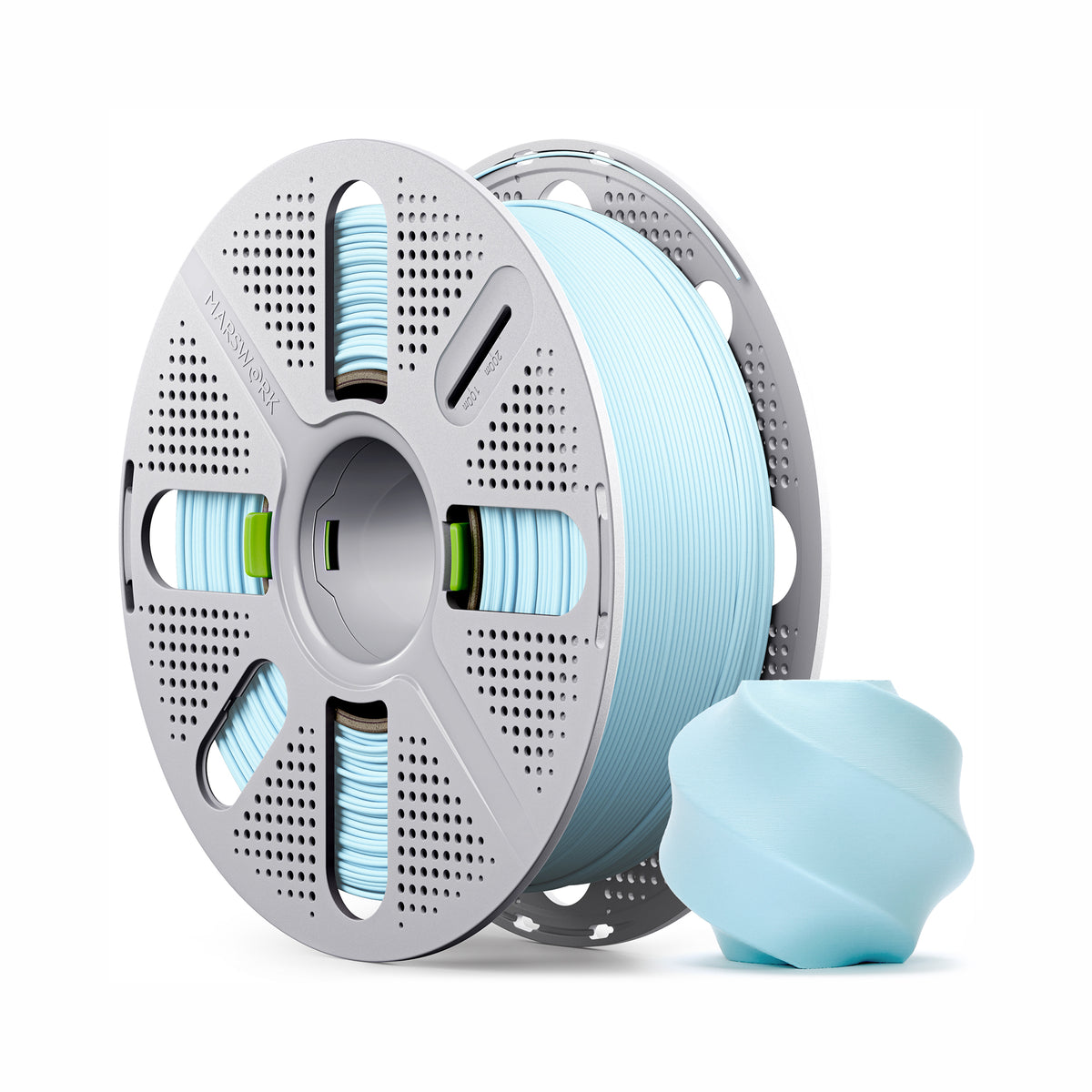 Marswork PLA Matte Filament Ice Blue with Spool 1.75mm
