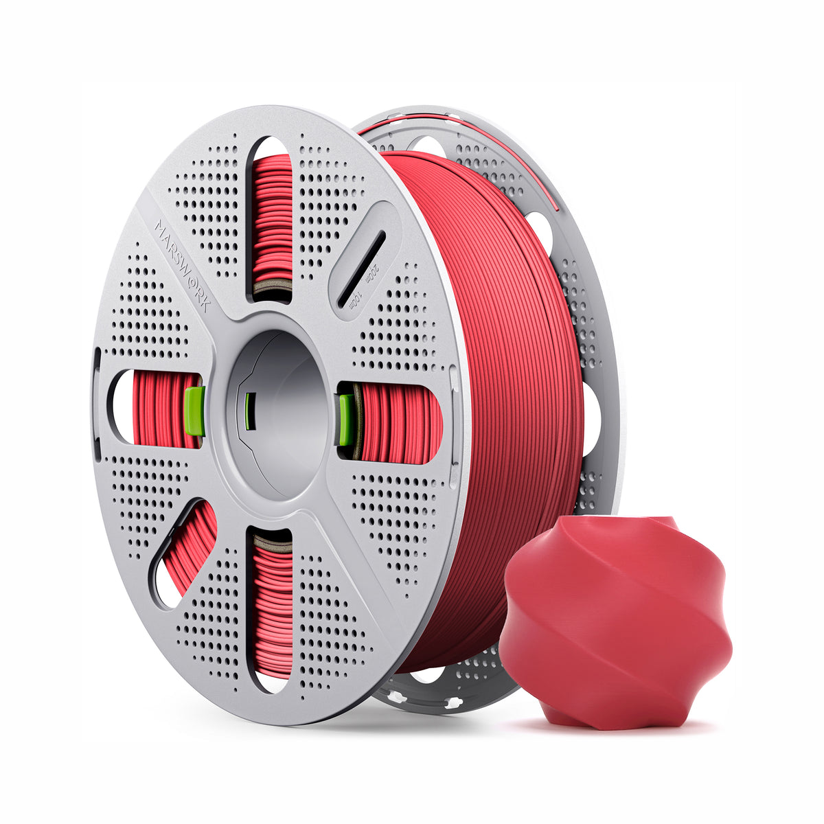 Marswork PLA Matte Filament Red with Spool 1.75mm