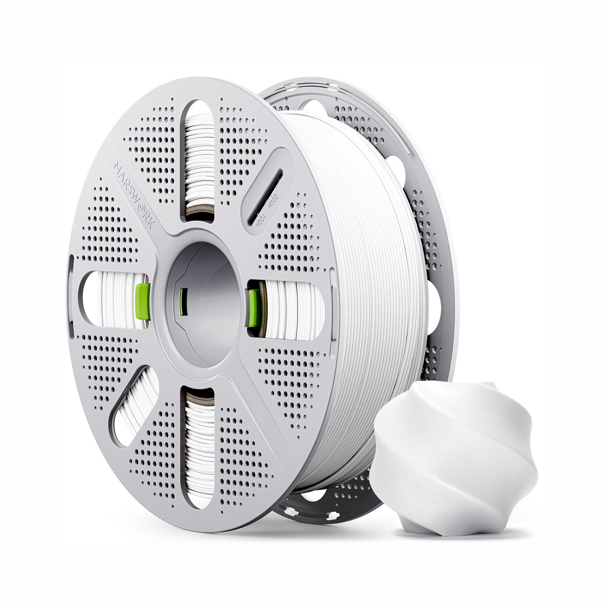 Marswork PLA Matte Filament White with Spool 1.75mm