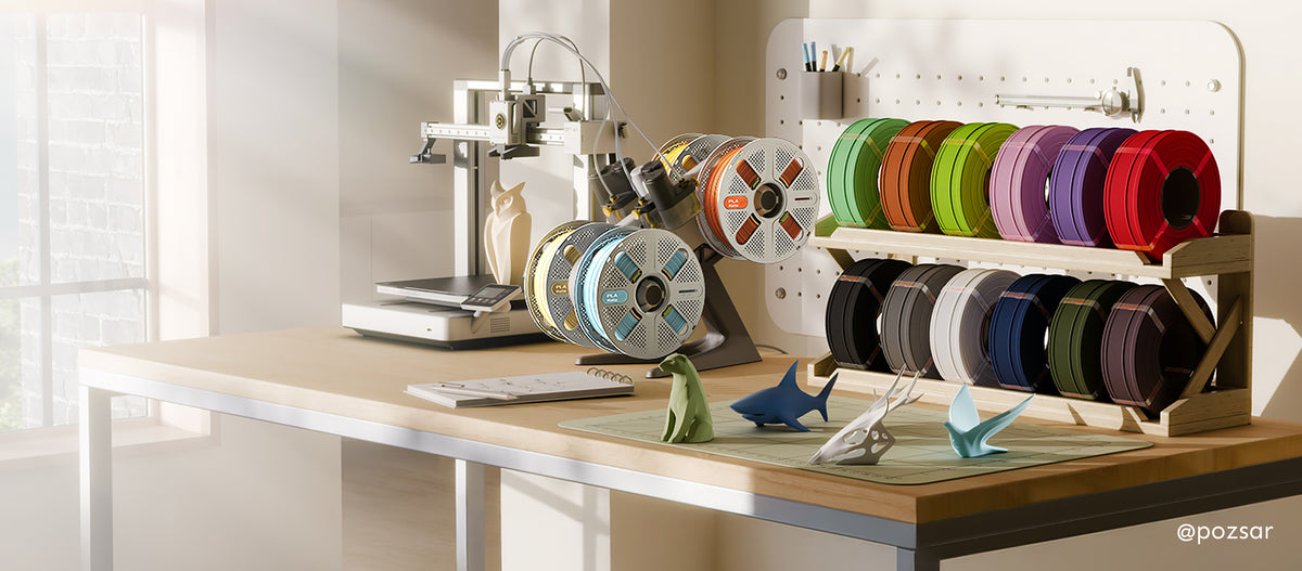 MarsWork PLA Matte pre-dried 3D printer filament optimized for Bambu Lab PLA Matte settings