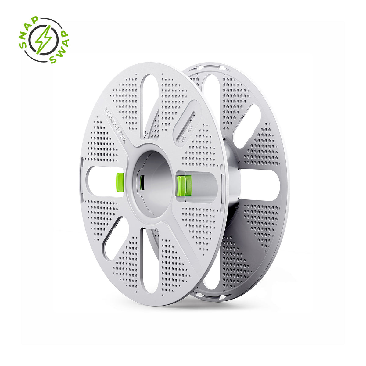 MarsWork Snap Swap Reusable Spool S1 1-pack, two-finger press open, built-in clip and strap, for Bambu Lab AMS refills